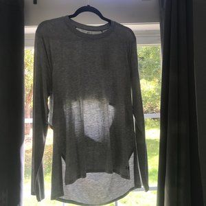 Under Armour Heather Grey Shirt w/ partial open